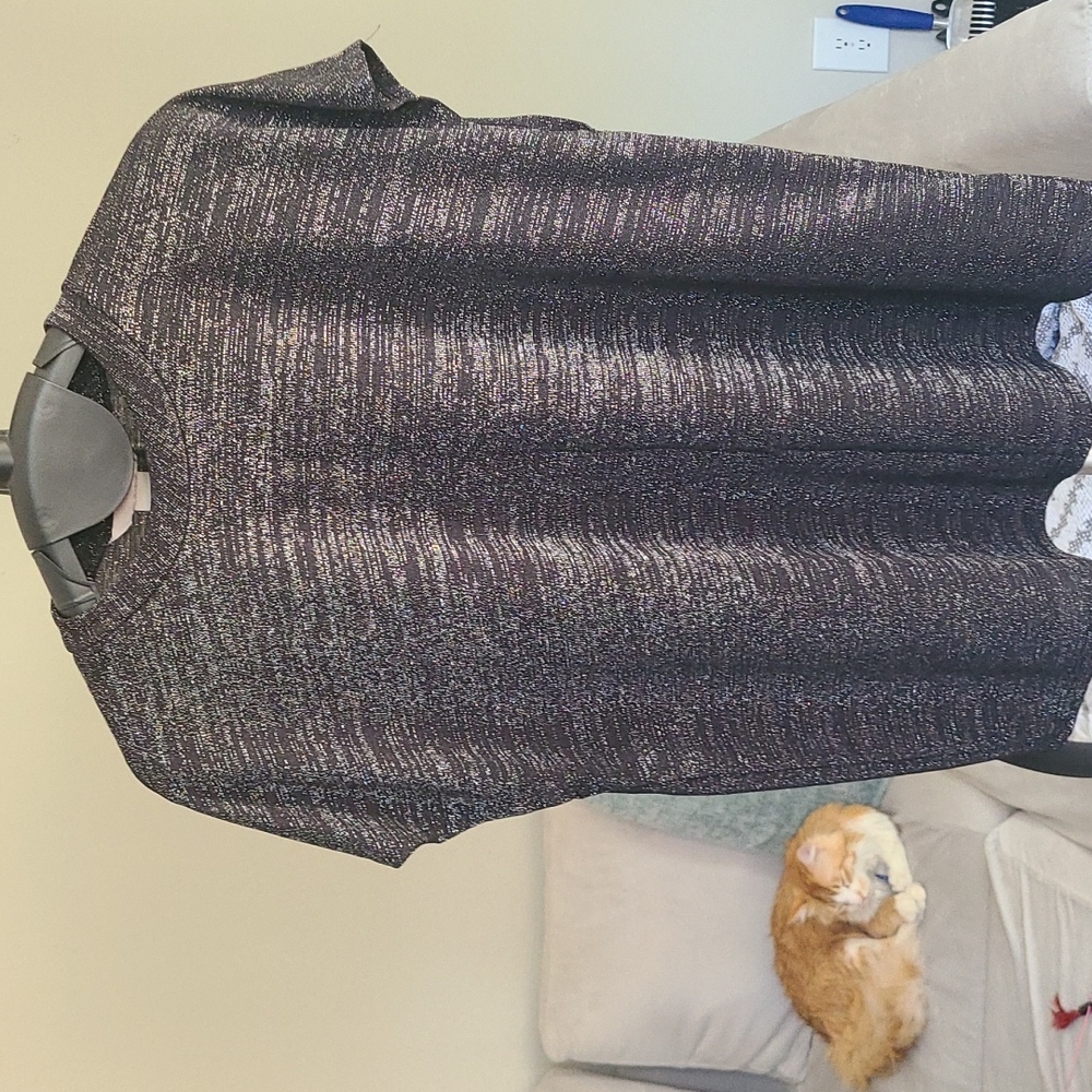 H&M Medium Black Shiny Blouse